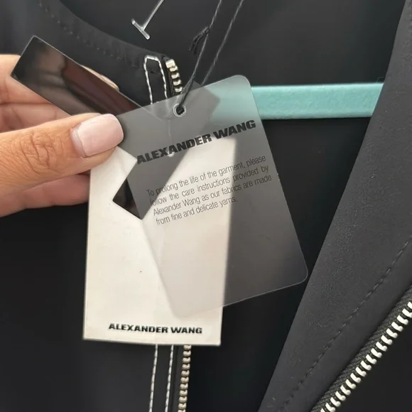 NWT T By Alexander Wang Sleeveless Tech Suiting Zip Front Dress - Picture 3 of 9